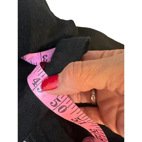 Carole‎ Little Vintage Black Wool Blend Embroidered Button Front Dress Size S - Picture 6 of 6